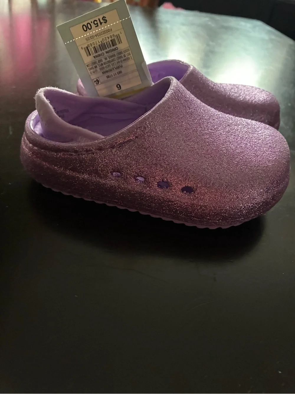 Kids Purple Slip-On Sandals